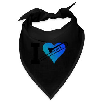 Blaskapelle Blechblasinstrument Tenorposaune - Bandana - Schwarz - Vorne