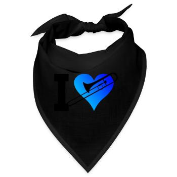 Blechblasinstrument Posaunisten Blaskapelle - Bandana - Schwarz - Vorne