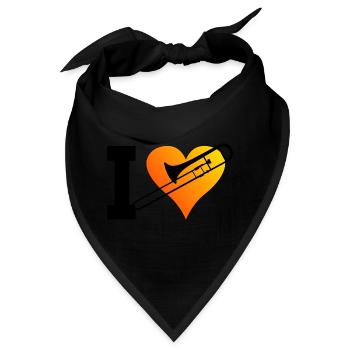 Posaunisten Damen Tenorposaune Posaunist - Bandana - Schwarz - Vorne