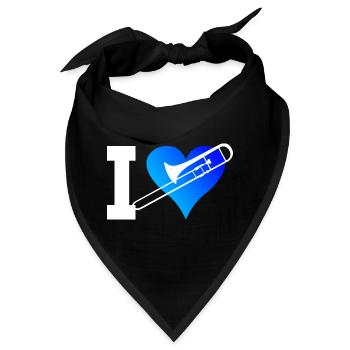 Posaunisten Blechblasinstrument Blaskapelle - Bandana - Schwarz - Vorne