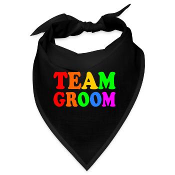 Team groom - Bandana - Schwarz - Vorne