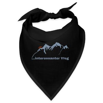 interessanter weg 2-farbig - Bandana - Schwarz - Vorne