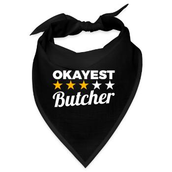 Okayest Butcher - Bandana - Schwarz - Vorne