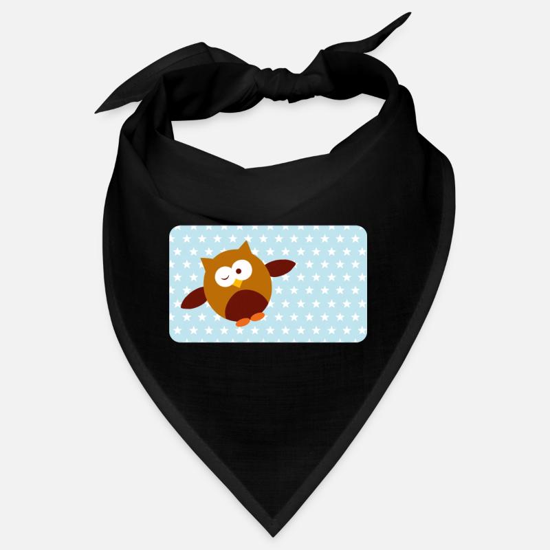 Funny Owl with Blue Asterisk | Customisable Bandana