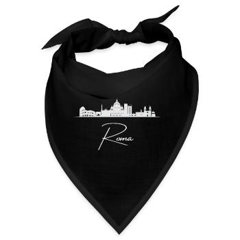 Rom Skyline, Rom Italien - Bandana - Schwarz - Vorne