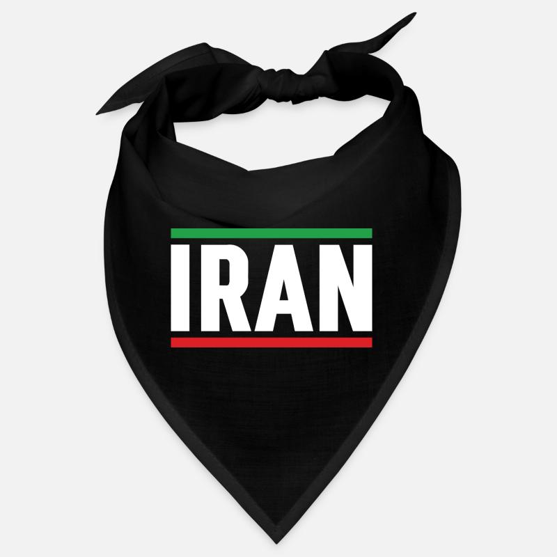 Iran Drapeau Typographie Forte Bandana