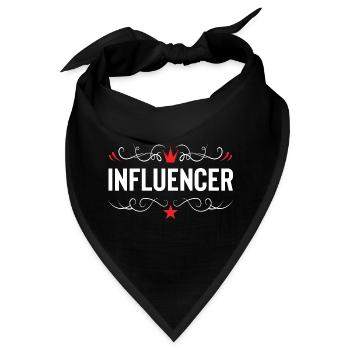 Influencer Beruf - Bandana - Schwarz - Vorne