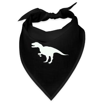 T-Rex Silhouette im Retro-Look - Bandana - Schwarz - Vorne