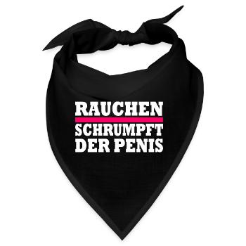 rauchen schrumpft der penis - Bandana - Schwarz - Vorne