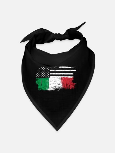 Sterne und Tricolore-Fusion - Bandana - Schwarz - Vorne