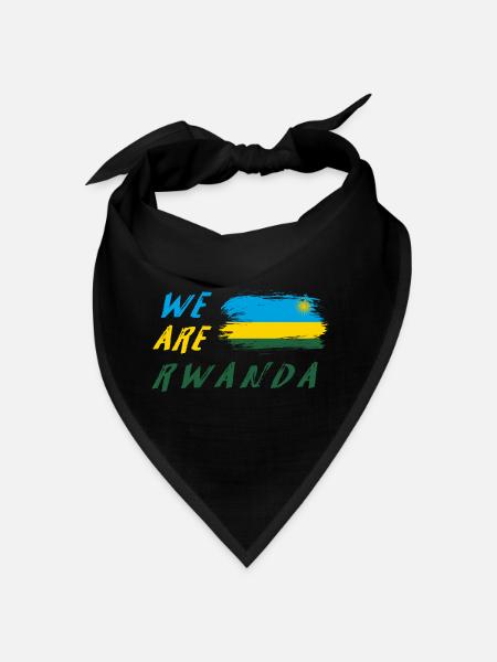 Wir sind Ruanda - Bandana - Schwarz - Vorne