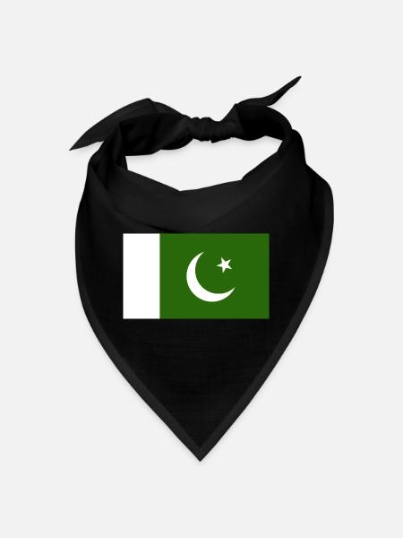 Pakistan National Flagge - Bandana - Schwarz - Vorne