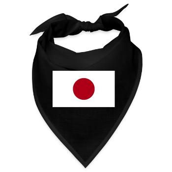 Japan National Flagge - Bandana - Schwarz - Vorne