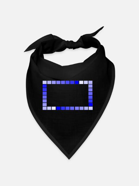 Game - Retro Frame Blue Squares Tiered - Bandana - black - Front