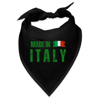 Made in Italy, italienischer Stolz - Bandana - Schwarz - Vorne