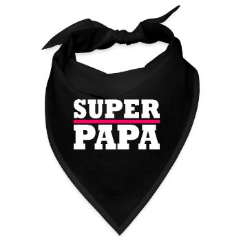 Super papa - Bandana - Schwarz - Vorne
