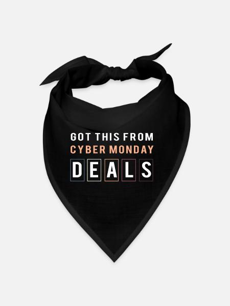Cyber Monday Kaufrausch - Bandana - Schwarz - Vorne