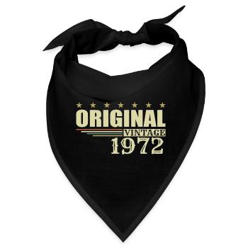 1972 Geburtstag 1972 - Bandana - Schwarz - Vorne