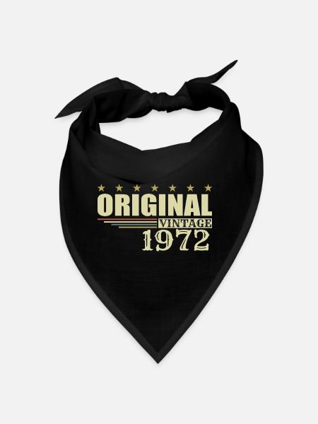 1972 Geburtstag 1972 - Bandana - Schwarz - Vorne