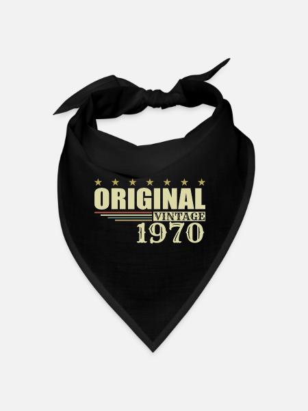 1970 Geburtstag - 1970 - Bandana - Schwarz - Vorne