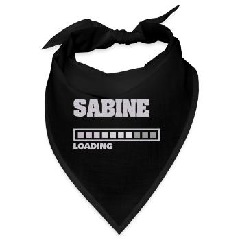 Geschenk für Sabine - Bandana - Schwarz - Vorne