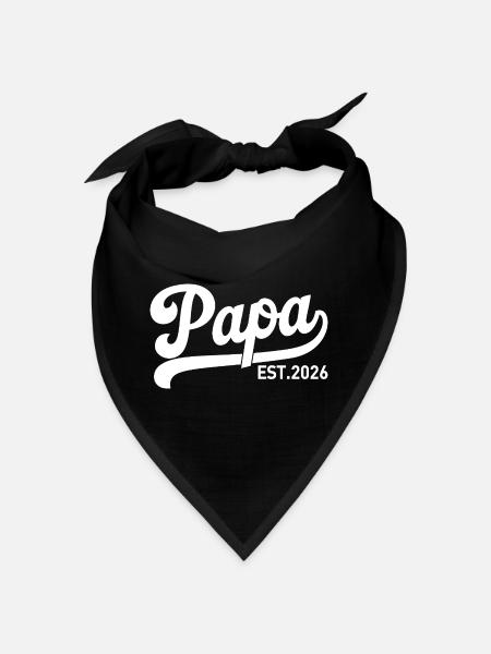 Papa Est 2026 - Bandana - Schwarz - Vorne