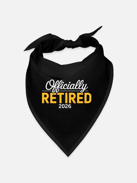 Retired 2026 Funny Retired Graphic Men Retirement - Bandana - noir - Devant