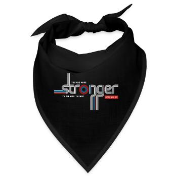 Stärker, als du denkst – Retro-Tippfehler - Bandana - Schwarz - Vorne