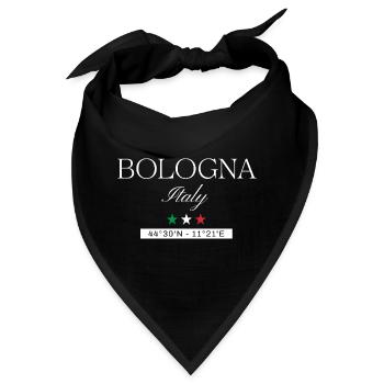 Bologna Italien Souvenir – Reise minimalistisch - Bandana - Schwarz - Vorne