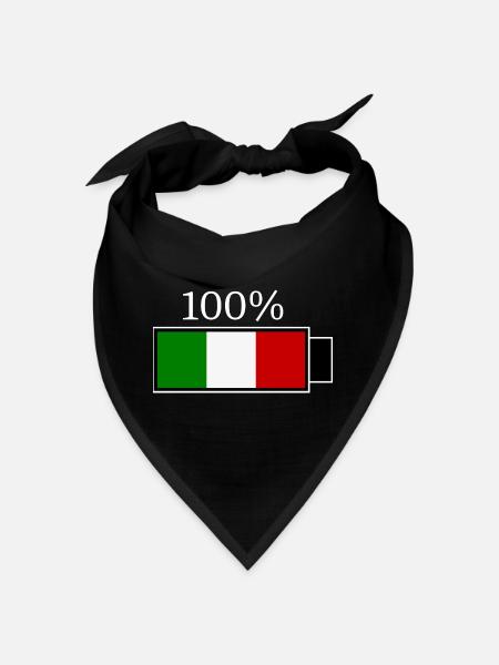 Italy Italian flag flag gift - Bandana - black - Front