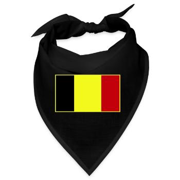 Anpassbare dreifarbige Flagge - Bandana - Schwarz - Vorne
