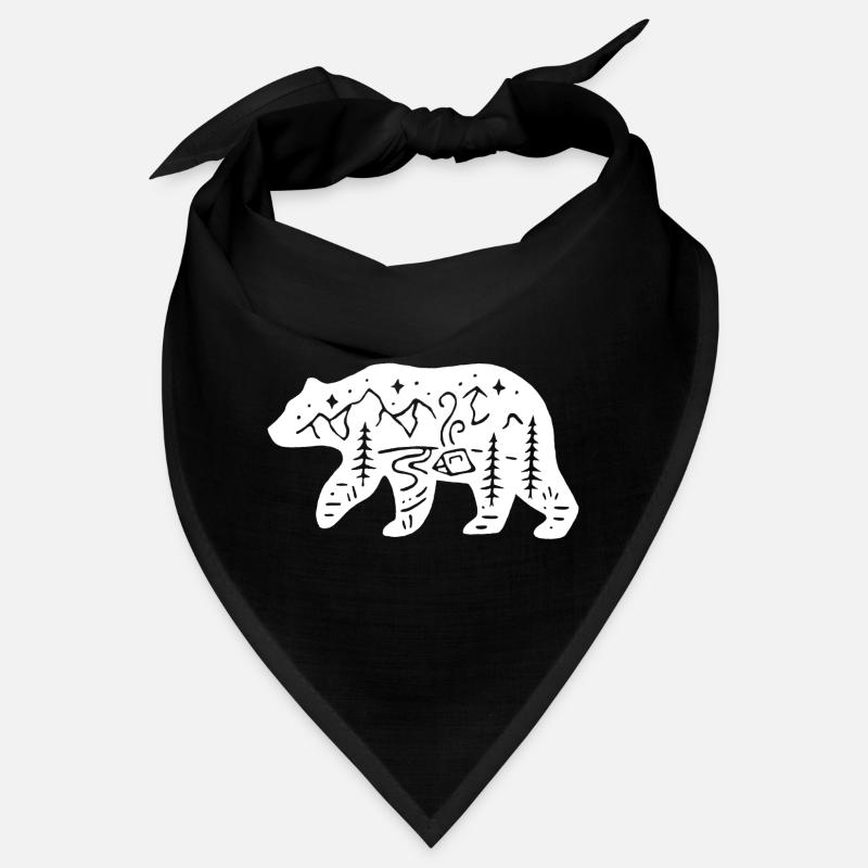 Natur Totem Eisbär - Bandana - Schwarz