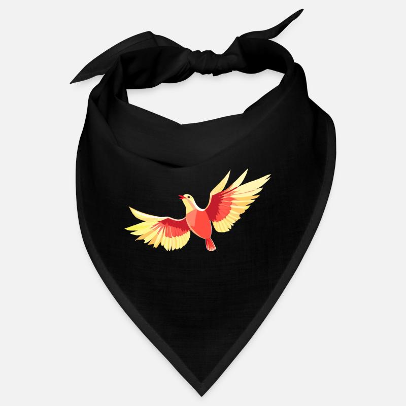Vogel, der am Himmel schwebt - Bandana - Schwarz