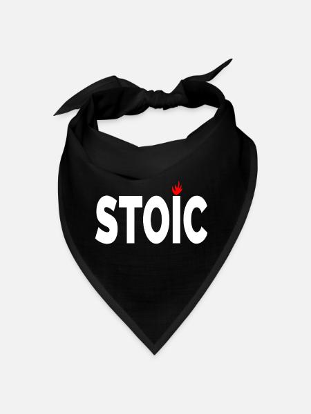 Stoic being stoic typographic artwork - Bandana - black - Front