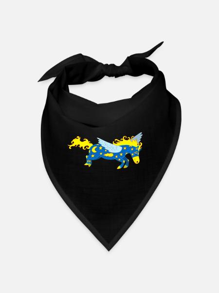 Pegasus Horse - Bandana - black - Front