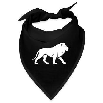 Löwe Silhouette Safari Afrika Vektor - Bandana - Schwarz - Vorne