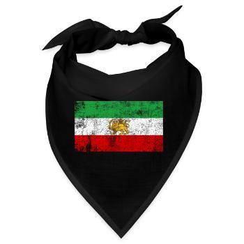 Iran alte Fahne Grunge Retro VIntage - Bandana - Schwarz - Vorne