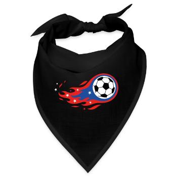 Football Soccer USA Fireball Comet Fanshirt - Bandana - Schwarz - Vorne