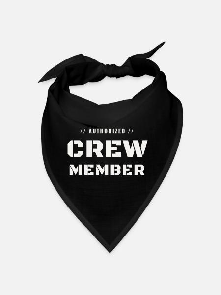 Membre d’équipage Personnel militaire autorisé - Bandana - noir - Devant