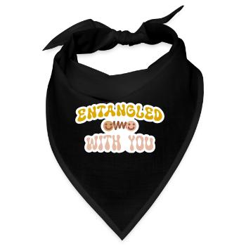 Verstrickt mit dir Retro-groovige Typografie - Bandana - Schwarz - Vorne