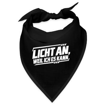Veranstaltungstechnik Licht an. Weil ich es kann - Bandana - Schwarz - Vorne