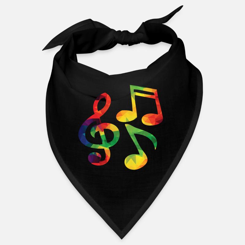 Colorful music notes Bandana