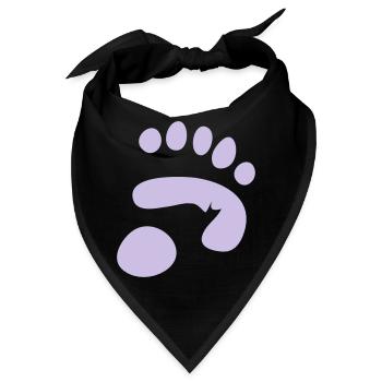 Pandapfotenabdruck - Bandana - Schwarz - Vorne