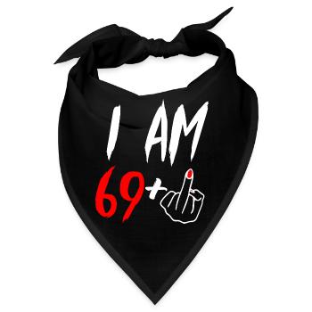 70. Geburtstag - Bandana - Schwarz - Vorne