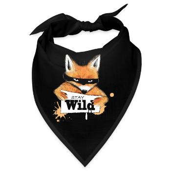 Fuchs mit einer Nachricht - Bandana - Schwarz - Vorne