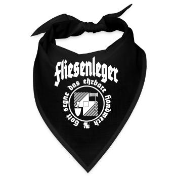 Fliesenleger - Bandana - Schwarz - Vorne