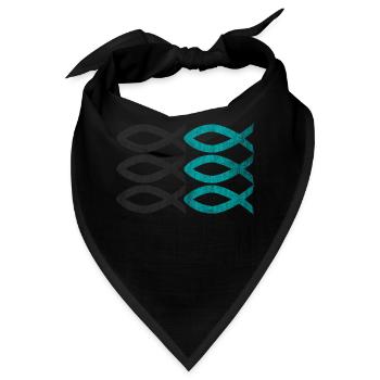 Christlich Fische Christen - Bandana - Schwarz - Vorne