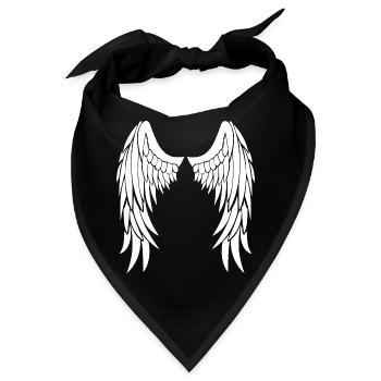 Engelsflügel - Bandana - Schwarz - Vorne