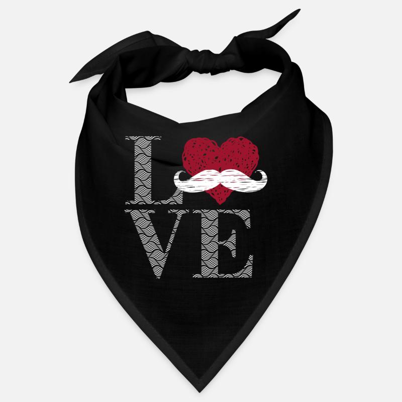 Ich liebe Schnurrbärte Bandana