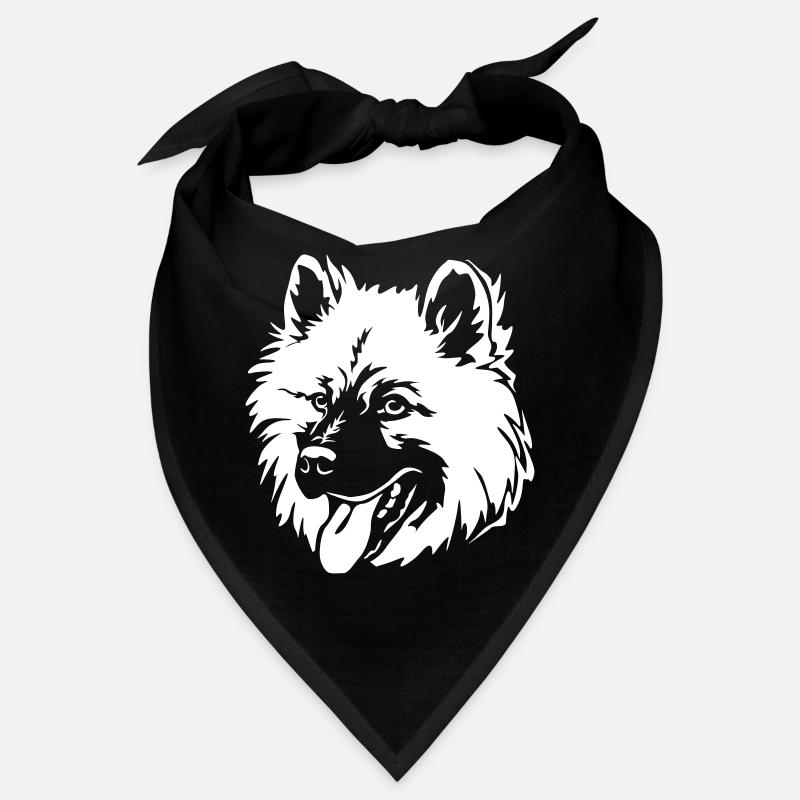 Eurasier Kopf "Black Edition" - Bandana - Schwarz